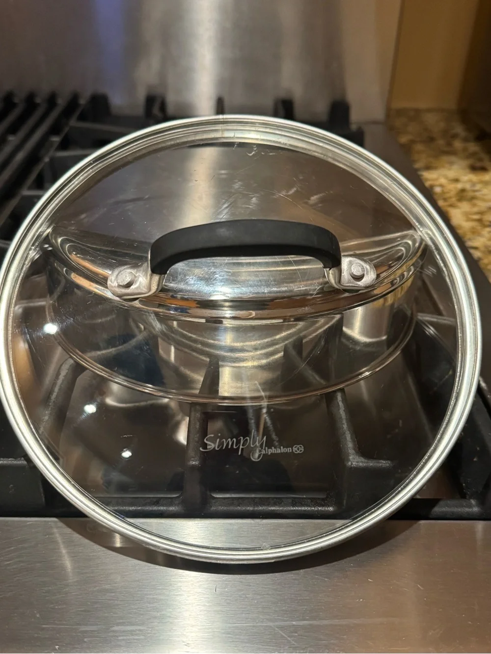 Simply Calphalon Stainless Steel Insert Pan with Clear Glass Lid (7.5” x 2”)